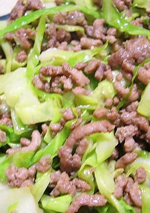 キャベツとひき肉の炒めもの-レシピのメイン写真