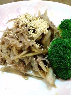 牛肉とごぼうの炒め煮-レシピのメイン写真