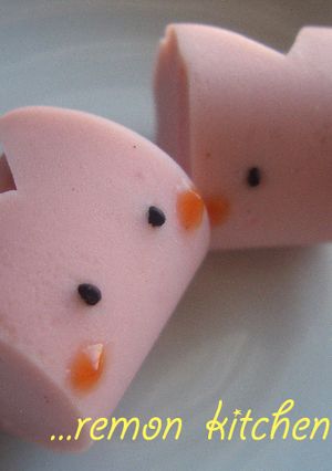 魚ニソでピンクうさぎ☆１☆キャラ弁-レシピのメイン写真