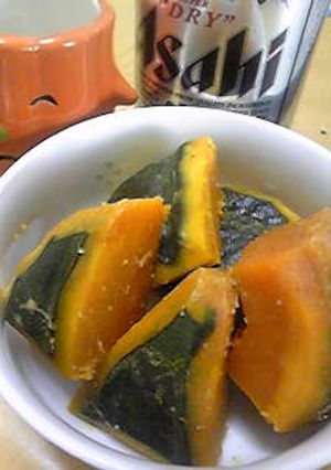 レンジで簡単！ほろ酔いかぼちゃ煮②-レシピのメイン写真
