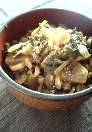 ご飯のお供♪大根葉とツナの炒め煮-レシピのメイン写真