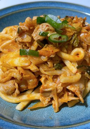 豚キムチ焼きうどん-レシピのメイン写真