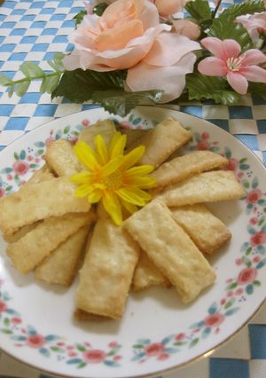 ノンオイル♬米粉使用のココナッツ煎餅-レシピのメイン写真