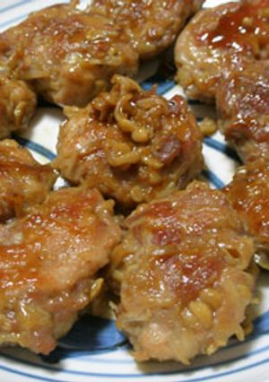 エノキ入り豚小間団子　お弁当のおかず-レシピのメイン写真