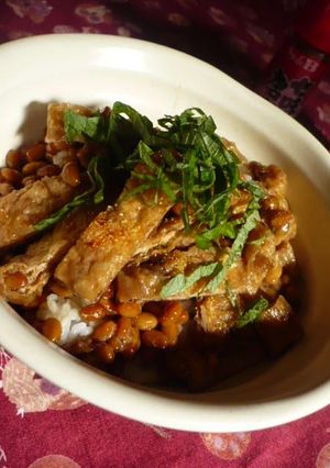 納豆きつね丼♫♬-レシピのメイン写真