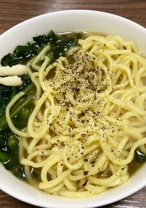 【糖尿病】味噌ラーメン＋冷凍ほうれん草-レシピのメイン写真