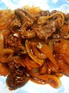 牛肉と玉ねぎのウスターケチャップ炒め-レシピのメイン写真