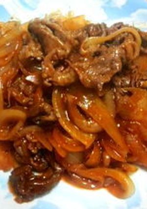 牛肉と玉ねぎのウスターケチャップ炒め-レシピのメイン写真