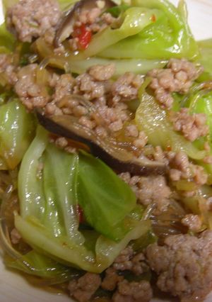 キャベツと春雨のひき肉炒め-レシピのメイン写真