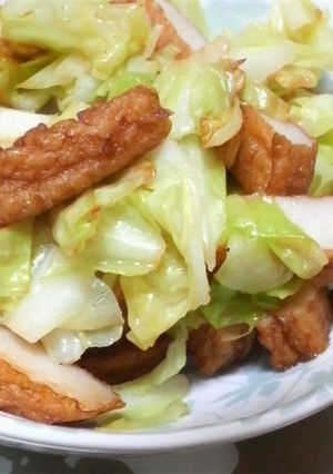 キャベツとさつま揚げの炒め物-レシピのメイン写真