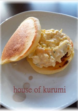 ♪朝食にホットケーキの卵サンド♪-レシピのメイン写真