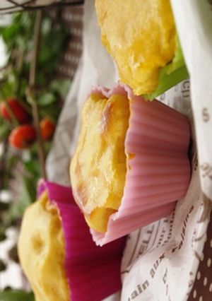 可愛い☆シリコンカップ入りスイートポテト-レシピのメイン写真