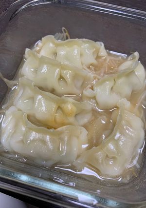 冷凍餃子のもやしレンジ蒸し-レシピのメイン写真