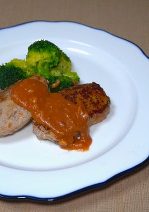 大麦ジュレ入りもっとジューシーハンバーグ-レシピのメイン写真