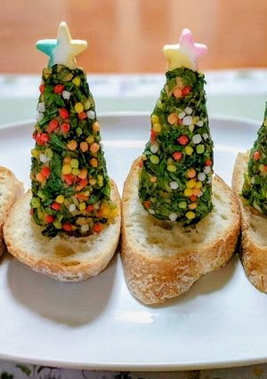 クリスマスメニュー！明太ポテサラカナッペ-レシピのメイン写真