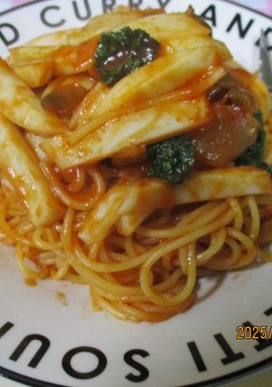 ケチャップパスタ (かまぼこ入り)😋-レシピのメイン写真