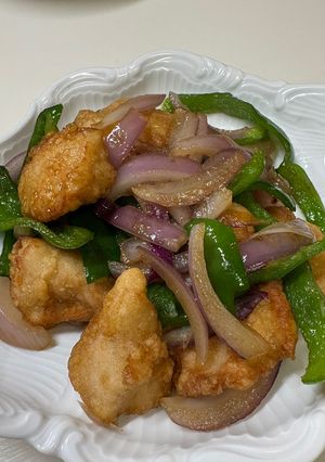 【簡単夕食】鶏胸肉と野菜の揚げ炒め-レシピのメイン写真