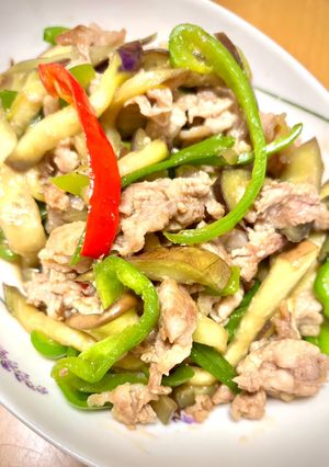 こどもが大好き⭐︎ピーマンとナスと豚こまの青椒肉絲-レシピのメイン写真