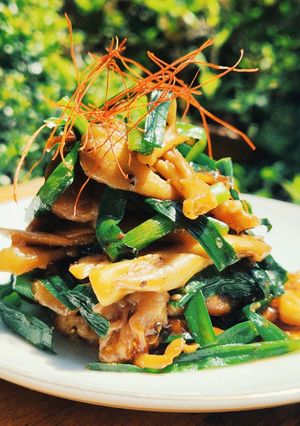 レンジ6分♪豚にら舞茸♪今日の晩御飯-レシピのメイン写真