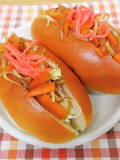 栄養士の卵考案☆焼きそばパン風サンド-レシピのメイン写真