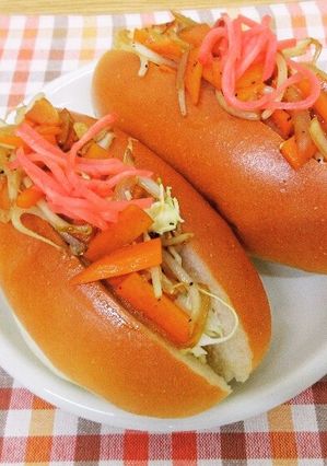 栄養士の卵考案☆焼きそばパン風サンド-レシピのメイン写真