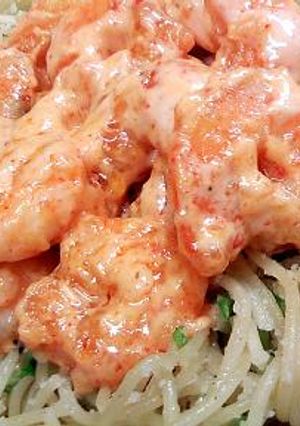 ピリ辛!さっぱり♪ エビマヨパスタ-レシピのメイン写真