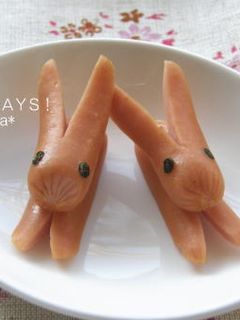 ウインナー飾り切り★うさぎちゃん-レシピのメイン写真
