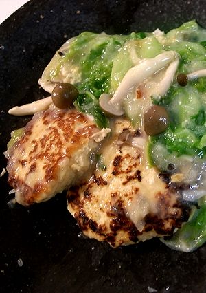 豆腐ハンバーグの豆乳ソース煮込み白菜入り-レシピのメイン写真