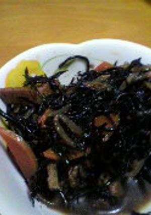 ベーコン入りひじきの煮物-レシピのメイン写真