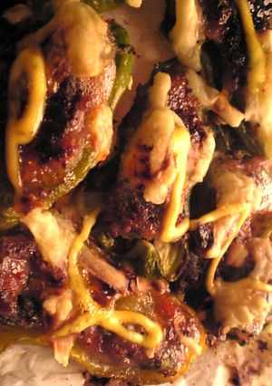 ピーマンと鶏挽肉のチーズマヨチリ焼き-レシピのメイン写真