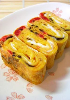 ✿梅＊かつお＊塩昆布の卵焼き✿-レシピのメイン写真