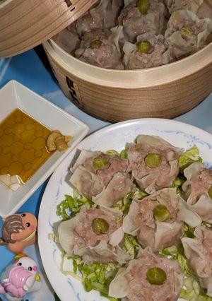小さな中華蒸篭を購入♡赤身と玉ねぎで焼売-レシピのメイン写真