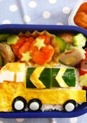 キャラ弁☆コンテナ車弁当-レシピのメイン写真