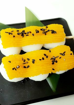 カボチャ餡の串だんご-レシピのメイン写真