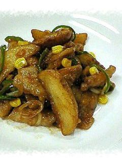 豚バラ肉とポテトの甘辛炒め-レシピのメイン写真