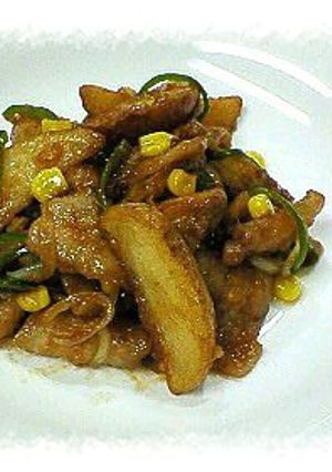 豚バラ肉とポテトの甘辛炒め-レシピのメイン写真