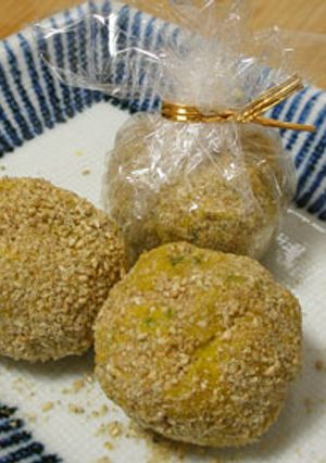 ごまチーズかぼちゃ お弁当のおかず-レシピのメイン写真