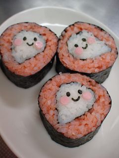 ハロウィン*おばけちゃん海苔巻き-レシピのメイン写真
