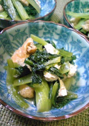 簡単♪薄揚げと小松菜のサッと煮びたし-レシピのメイン写真