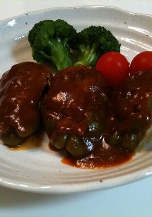 ピーマンの肉詰め-レシピのメイン写真