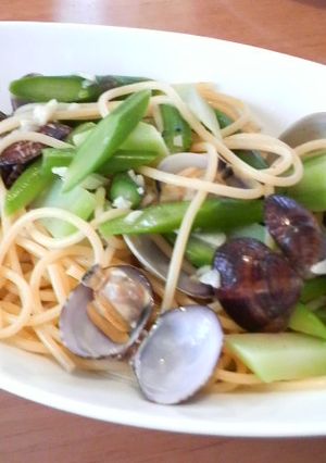 あさりとアスパラのガーリックパスタ-レシピのメイン写真