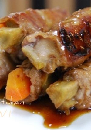 豚の根野菜巻き♪-レシピのメイン写真