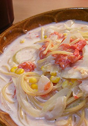 野菜のシンプル牛乳クリームパスタ-レシピのメイン写真