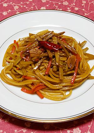 きんぴらごぼうパスタ-レシピのメイン写真