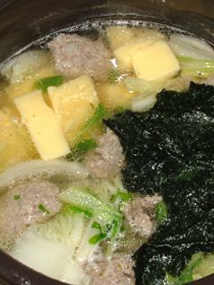 タイ料理☆海苔と豆腐の肉団子入りスープ-レシピのメイン写真