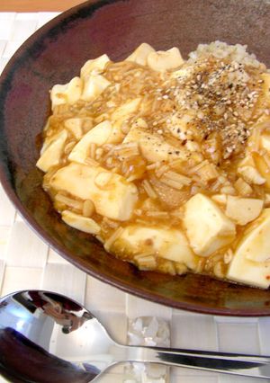えのきだけ！の簡単麻婆豆腐(肉なし)-レシピのメイン写真