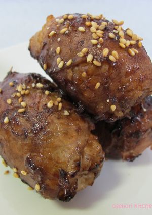 肉巻きおにぎり(豚生姜焼き風)-レシピのメイン写真
