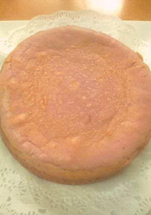 紫いもで♡ぴんくのベイクドチーズケーキ❤-レシピのメイン写真