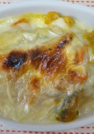クリームシチューでカレー風味グラタン-レシピのメイン写真