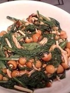 春菊となめこの和え物-レシピのメイン写真